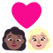 Couple with Heart- Woman- Woman- Medium-Dark Skin Tone- Medium-Light Skin Tone emoji on Microsoft